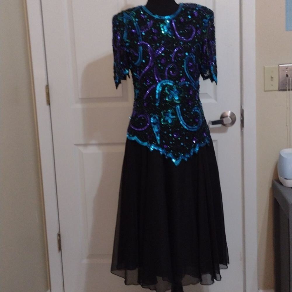 Brilliant by J.A Rare 80's/90's shoulder padded sequence beaded woman's size S